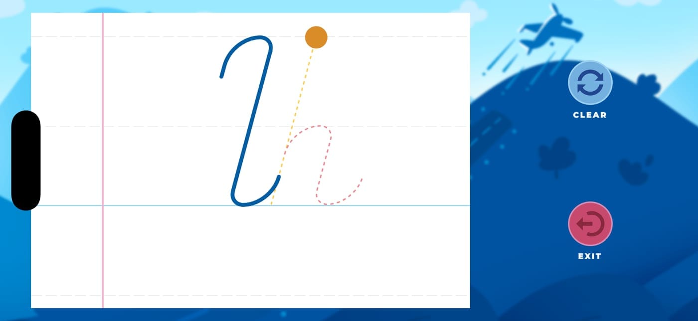 Tracing an Armenian letter stroke by stroke on ruled lines
